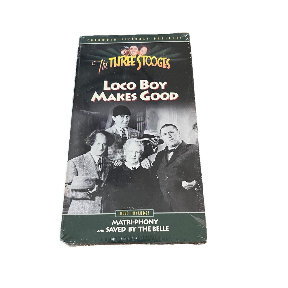 The Three Stooges Loco Boy‎ Makes Good VHS Vintage Classic New Sealed 1993
